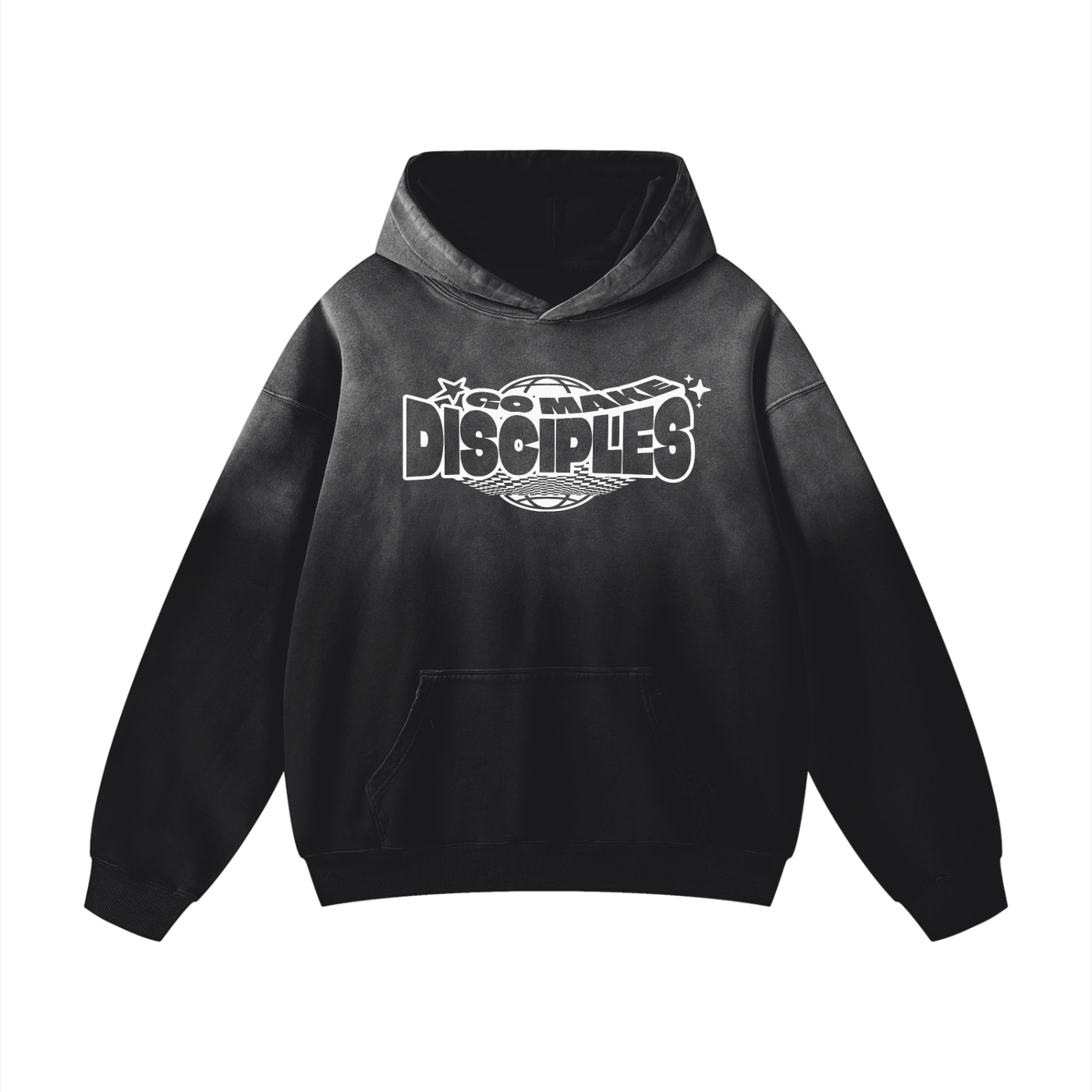 Go Make Disciples - Heavyweight Sunfade Oversized Hoodie