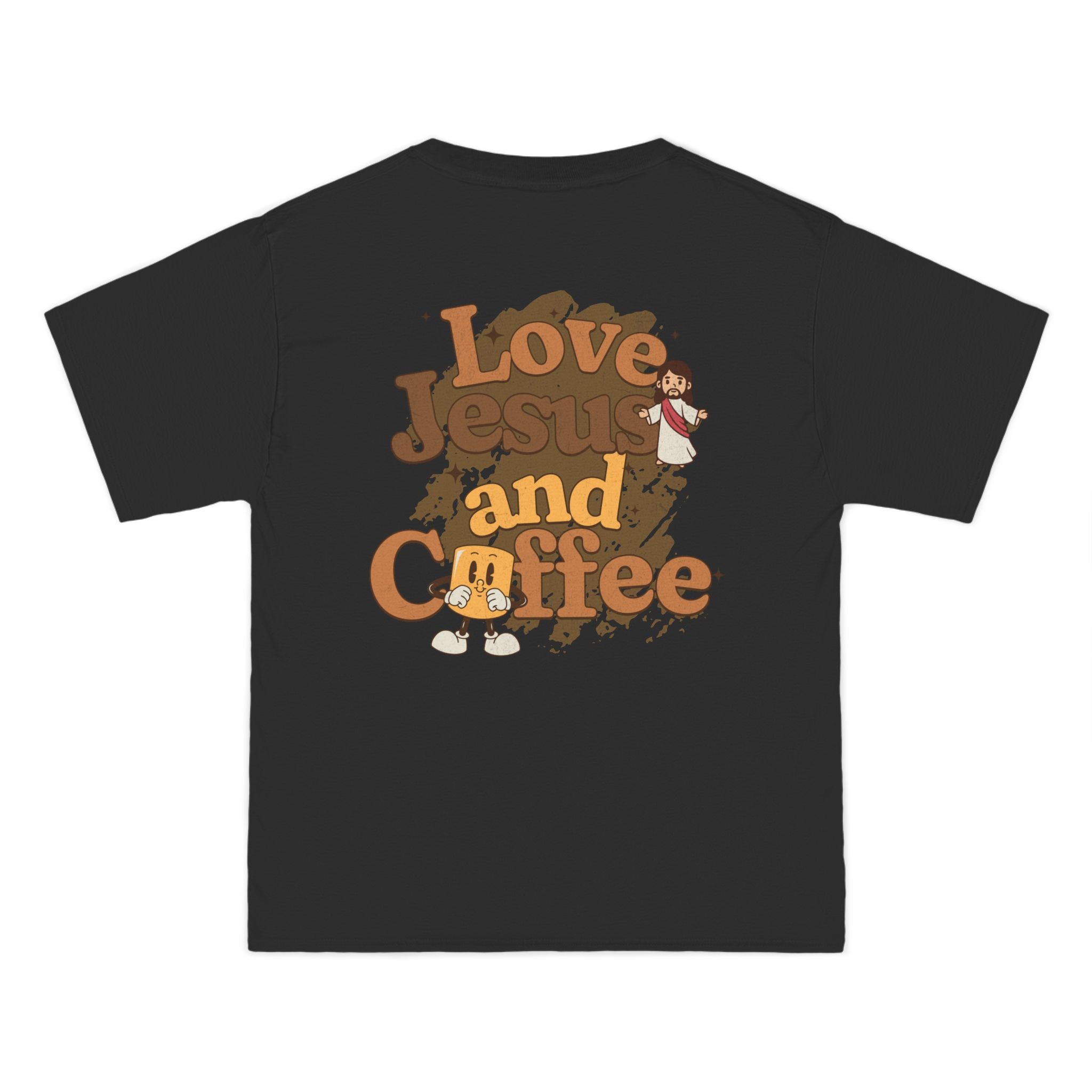 Love Jesus and Coffee - Short Sleeve Oversized Tee