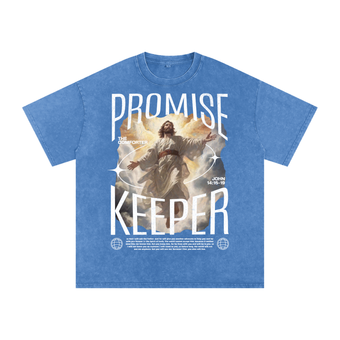 Promise Keeper - Snow Washed Oversized Cotton T-Shirt