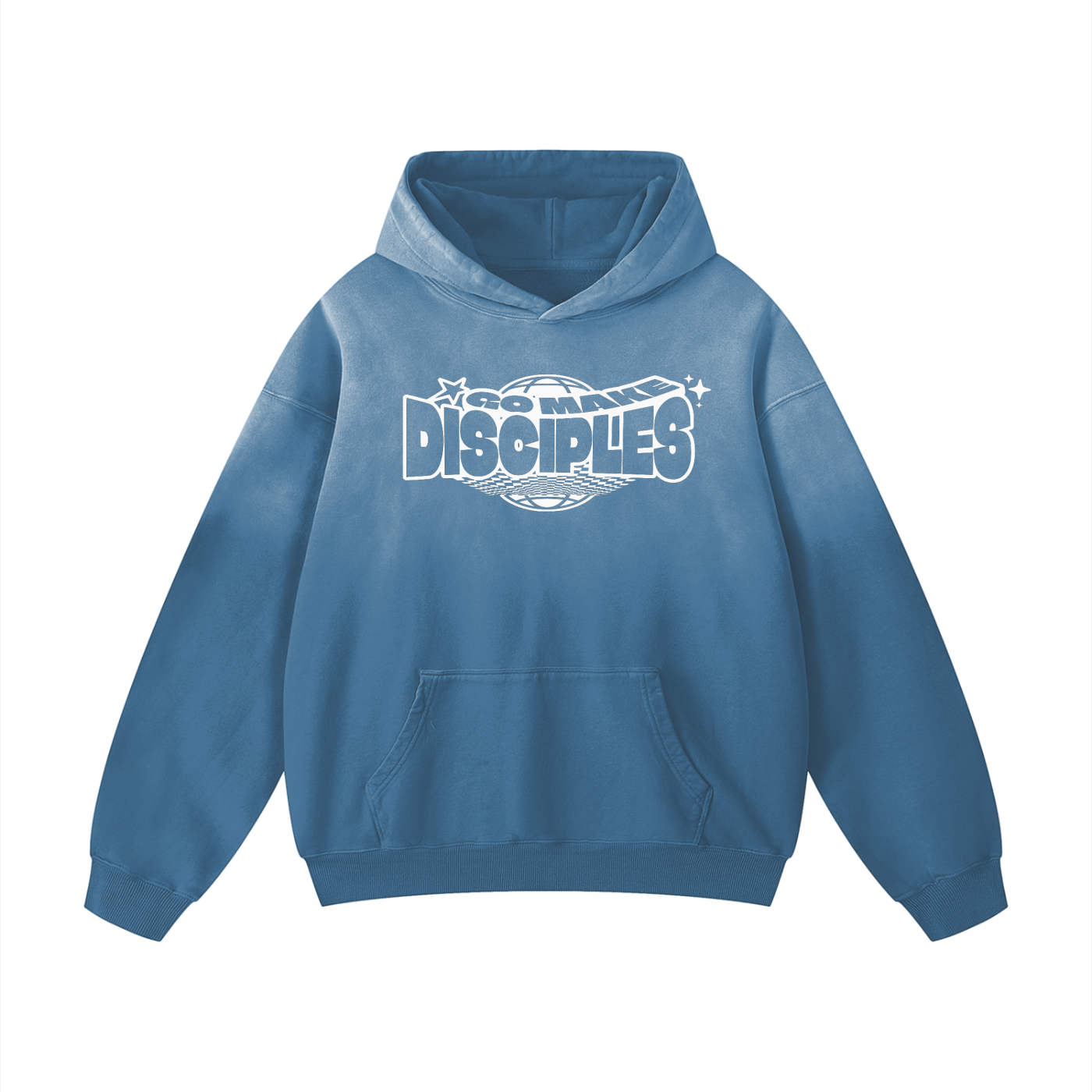 Go Make Disciples - Heavyweight Sunfade Oversized Hoodie