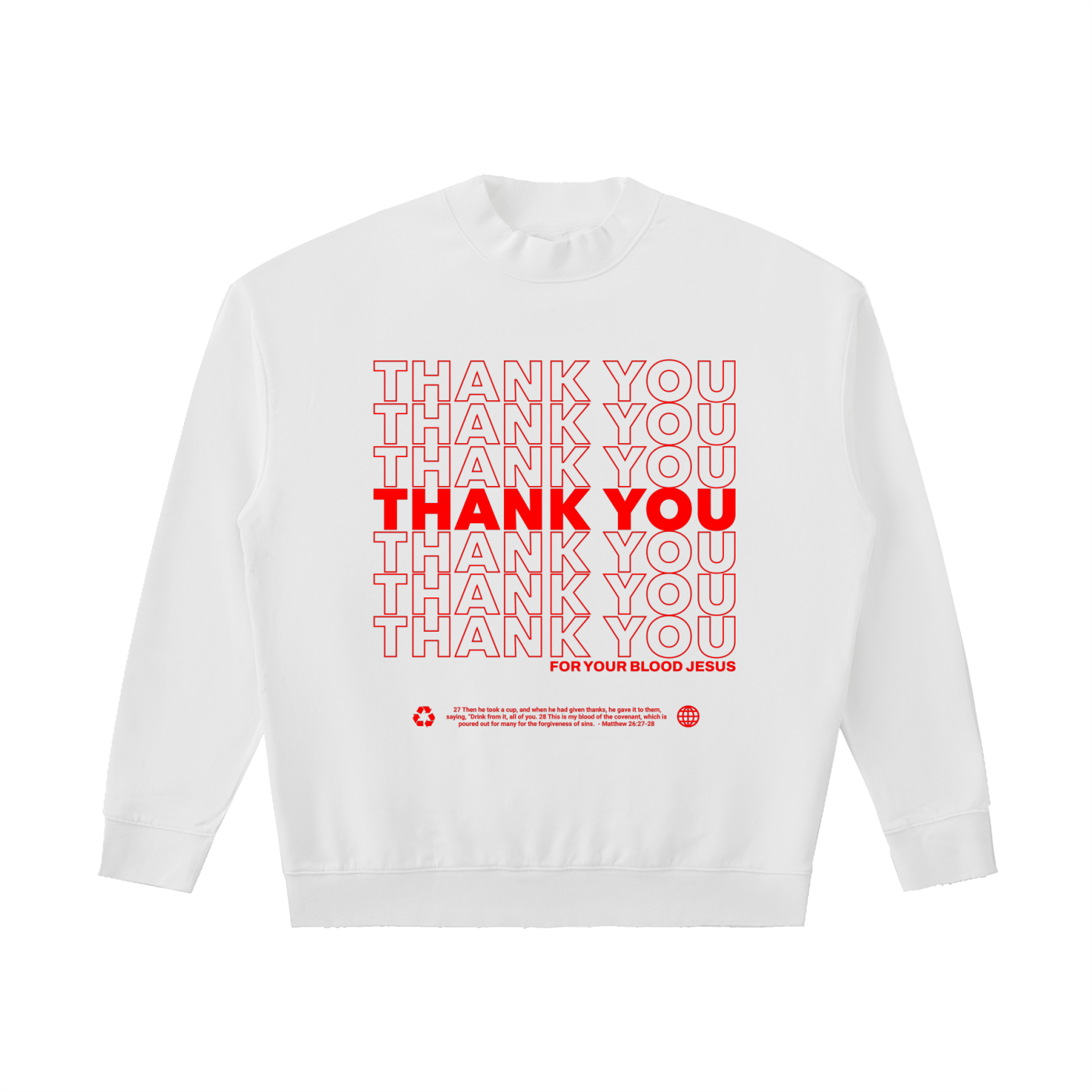 Thank You - Drop Shoulder Crewneck Sweatshirt