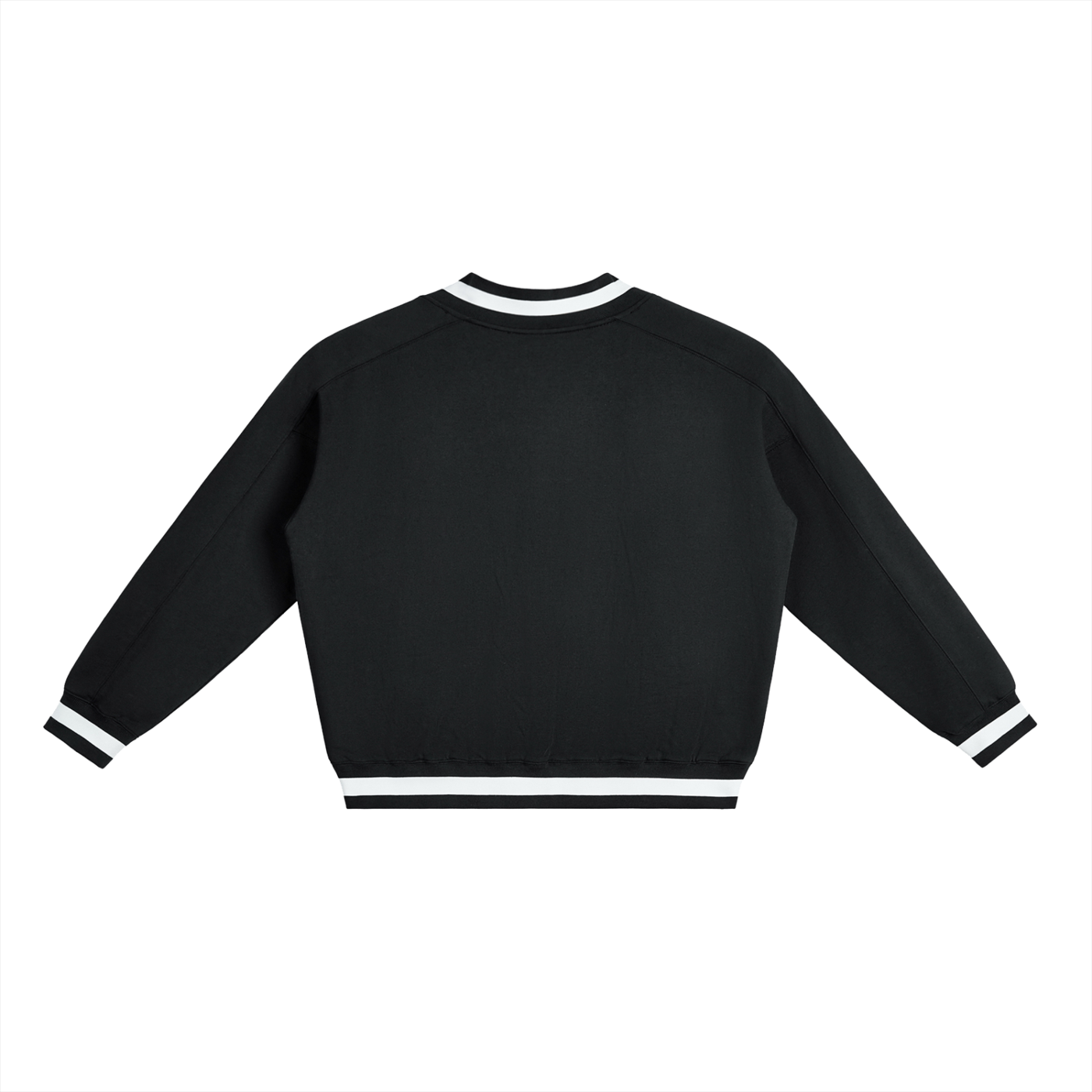 Eternal Life - V-Neck Contrast Collar Boxy Sweatshirt