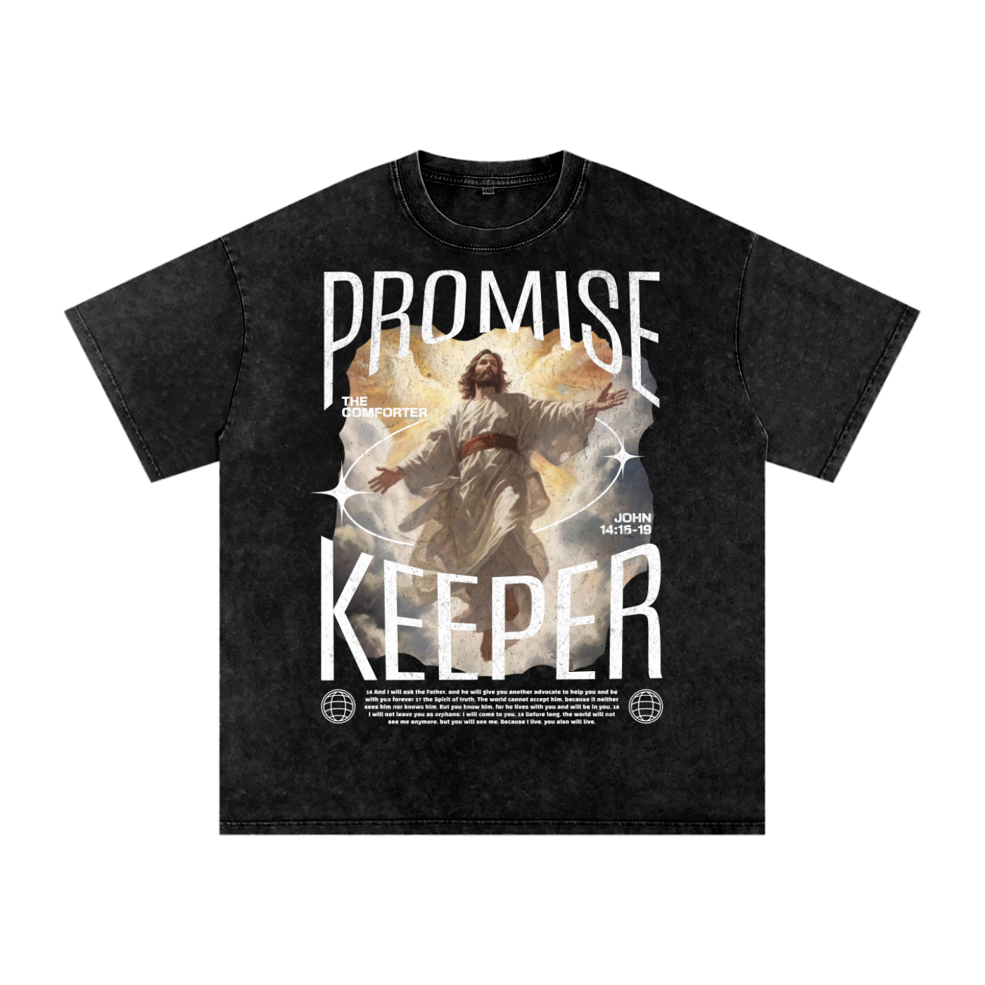 Promise Keeper - Snow Washed Oversized Cotton T-Shirt