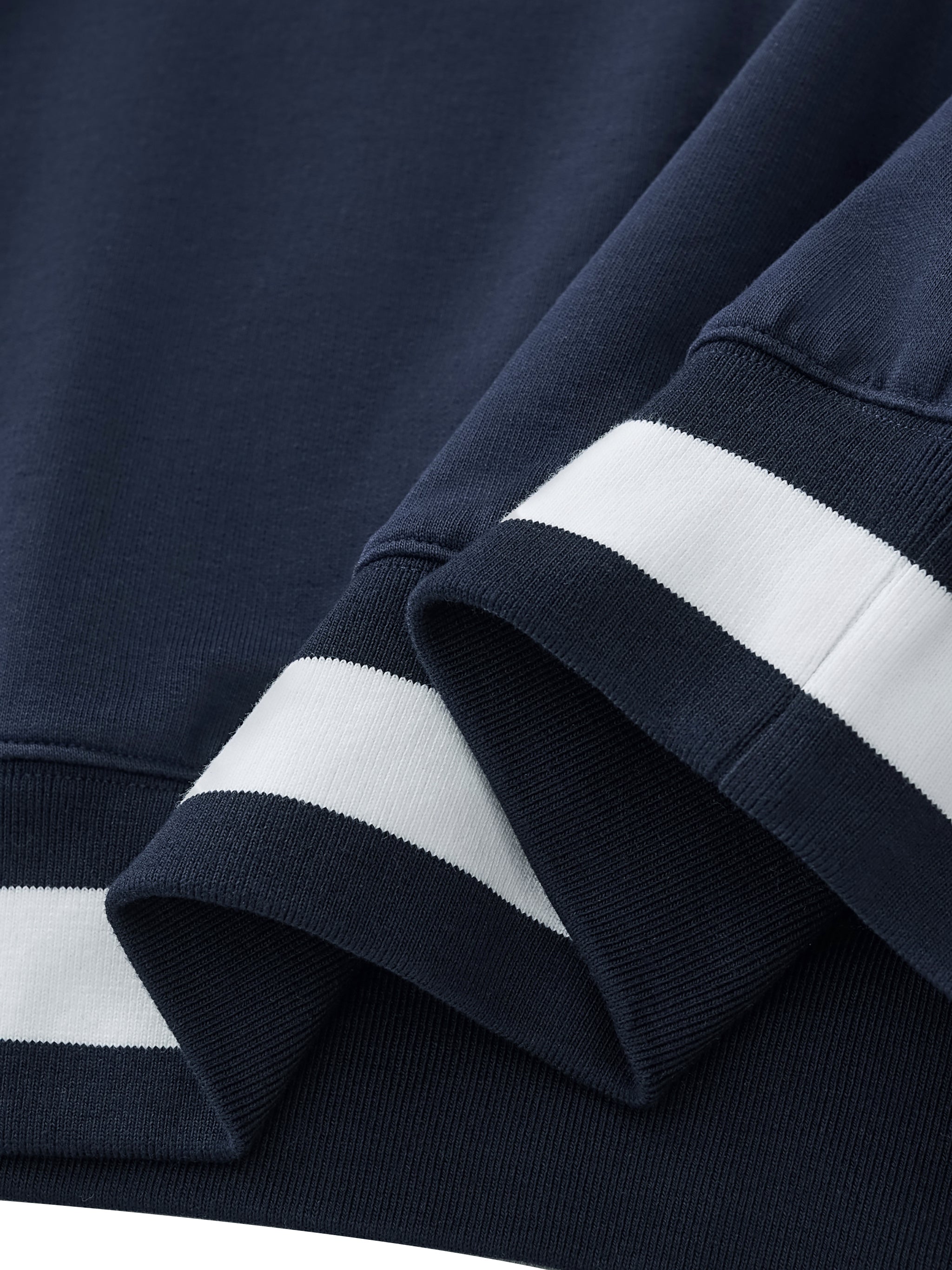 Eternal Life - V-Neck Contrast Collar Boxy Sweatshirt